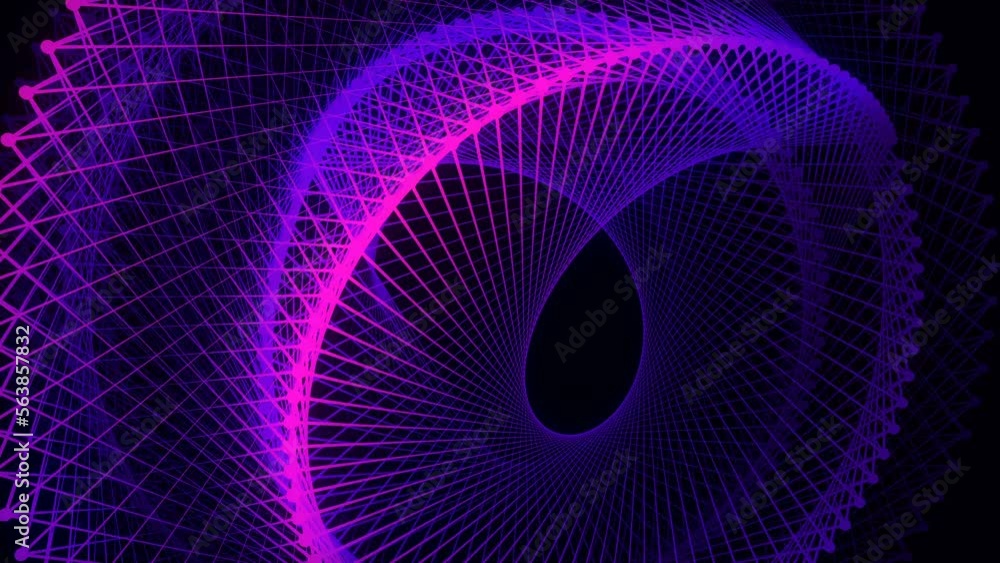 Poster Background created by coils of wire. 3d rendering seamless loop animation 4K
