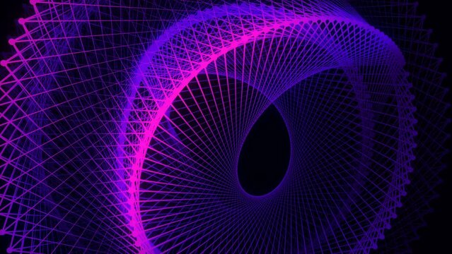 Background created by coils of wire. 3d rendering seamless loop animation 4K