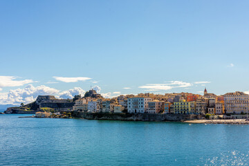 Naklejka na ściany i meble panorama of the capital of Corfu, Greece