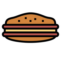 dorayaki filled outline icon style