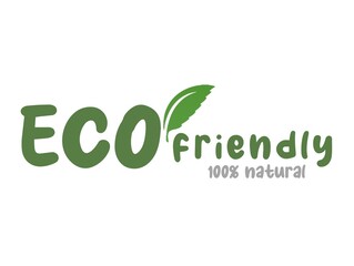 Fototapeta premium Eco-friendly 100% Natural label or sticker. Eco friendly logo. 