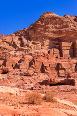 Facades Street in ancient city of Petra, Jordan