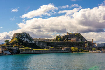 Fototapeta na wymiar Venetian fortress in Corfu town