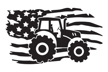 USA Flag Tractor Design