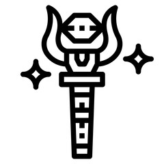scepter line icon style