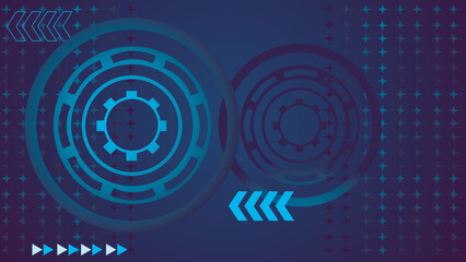 gear and wireframe shape background, collorful design for tecnology. abstract on eps 10