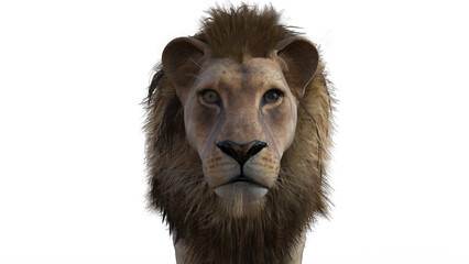 Lion face with mane