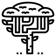 tree line icon style