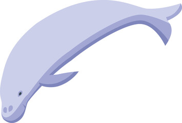 Obraz premium Water animal icon isometric vector. Sea baby. Underwater mammal