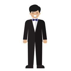 Groom Valentine's Day Flat Icon