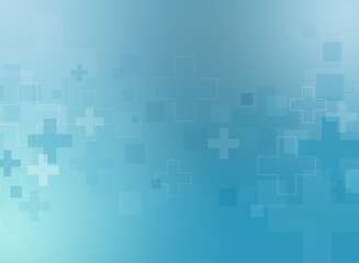 A medical-themed background,