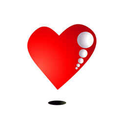 Love icon design, simple icon with elegance concept