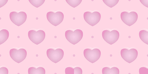 Seamless pattern in a simple style. hearts ornament on a pink background. The concept of romance