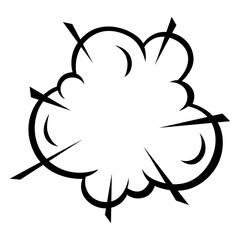 Illustration of comic think cloud. Cartoon pop art creative image.