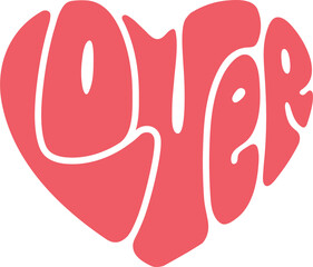 Valentine Love Word In Heart Shape Lover