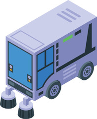 City sweeper icon isometric vector. Street truck. Vacuum washer