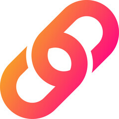 Chain icon in gradient colors. Connection signs illustration.