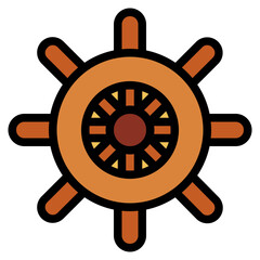 Helm filled outline icon style