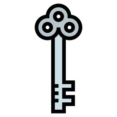 key filled outline icon style