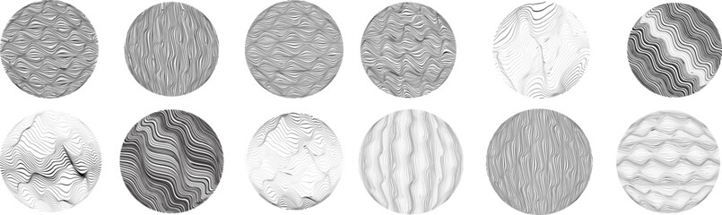 Set of spheres . Lines constructed transparent sphere .Vector  .Technology sphere Logo . Design element for posters, social media, templates, flyers, brochures . Abstract trendy transparent circles