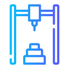 industrial robot gradient icon