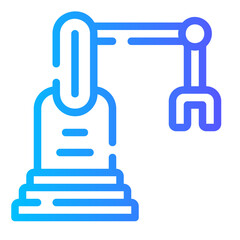 industrial robot gradient icon