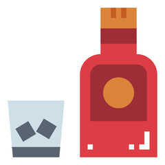 Liquor flat icon style