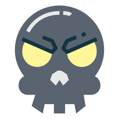 Skull flat icon style