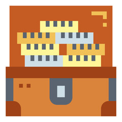 treasure flat icon style