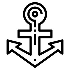 Anchor line icon style