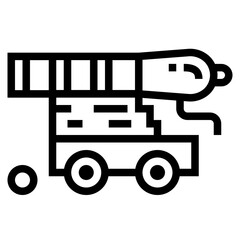 Artillery line icon style