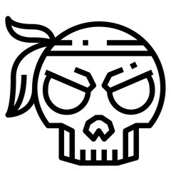 scarf line icon style
