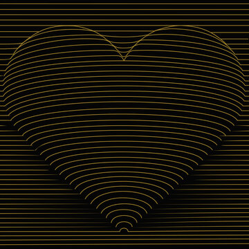 The image of the heart made in the technique of three-dimensional line drawing. Vector graphics for Valentine's Day
valentine.
