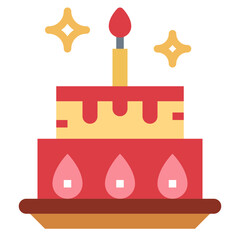 cake flat icon style