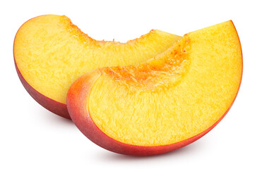 Peach isolated on white background