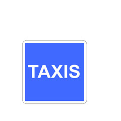 Panneau routier d'indication: Station de taxis © guitou60