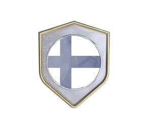 Realistic lapel pin with Finland Flag