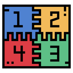 Obraz premium mat filled outline icon style