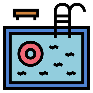 recommend clip art: pool filled outline icon style