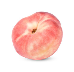 Fresh donut peach isolated on white background