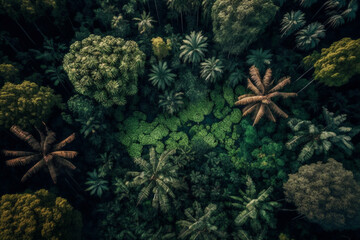 Fototapeta na wymiar Amazonian Forest Aerial View
