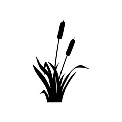 Cattail icon vector. reeds illustration sign. swamp symbol. grass logo.