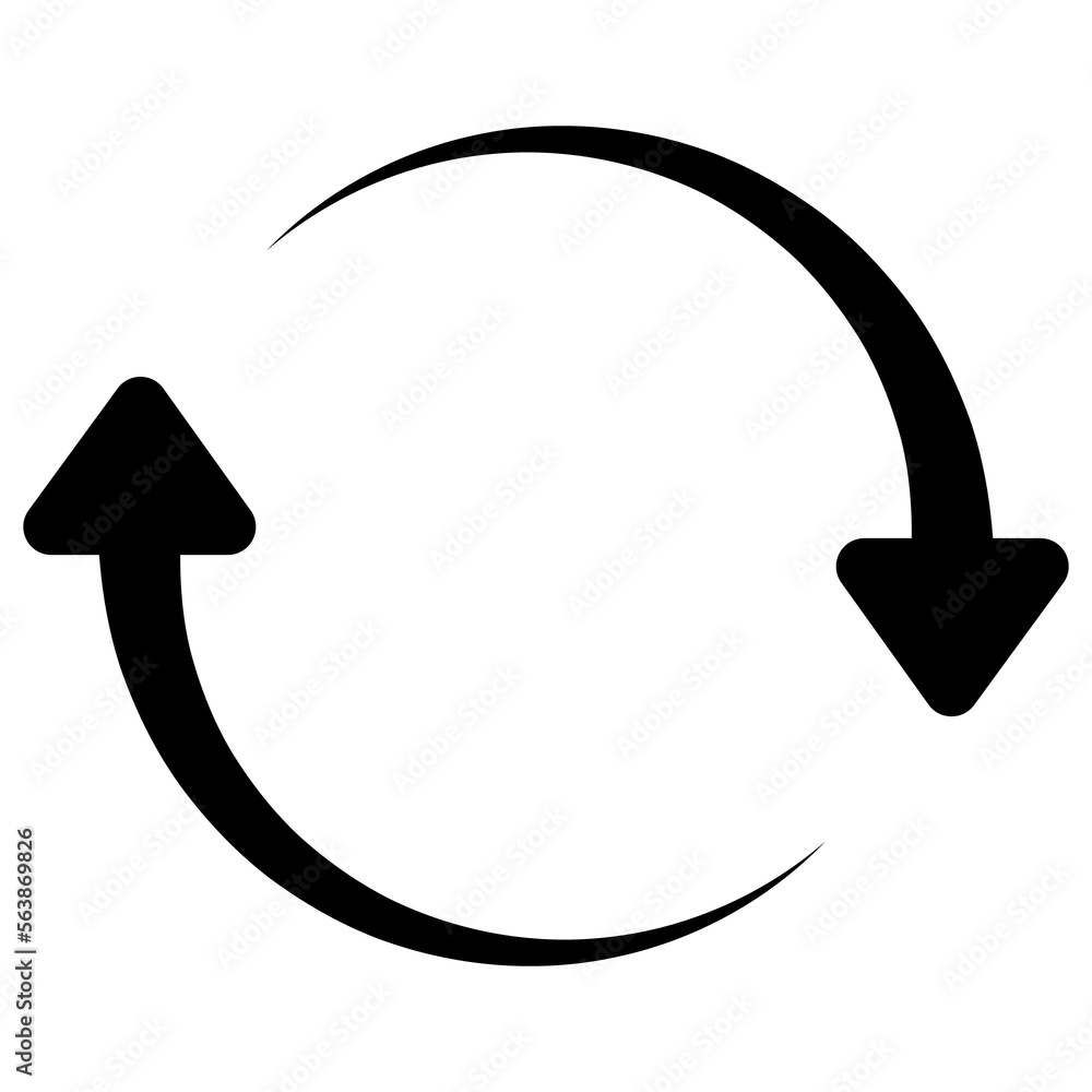 Poster reload icon. refresh icon. circular arrow icon png image