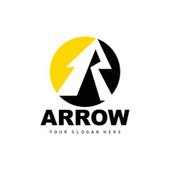 Arrow Direction Logo, Directional Direction Vector Icon, A Letter Model Design