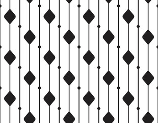 black and white seamless pattern. vector background