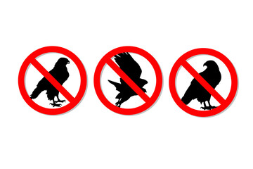Warning sign no eagles vector design