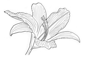 daylily with white background