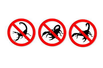 Warning sign no scorpions vector design