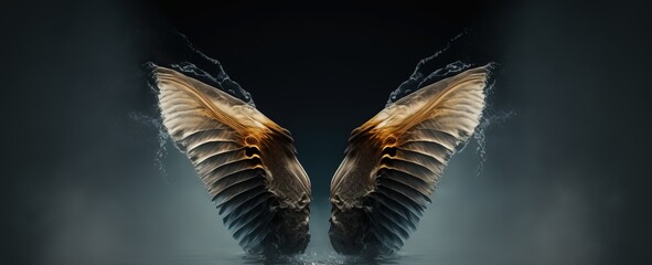 Fototapeta premium moth wings. angel wings, demon wings. 