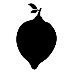 lemon icon black silhouette